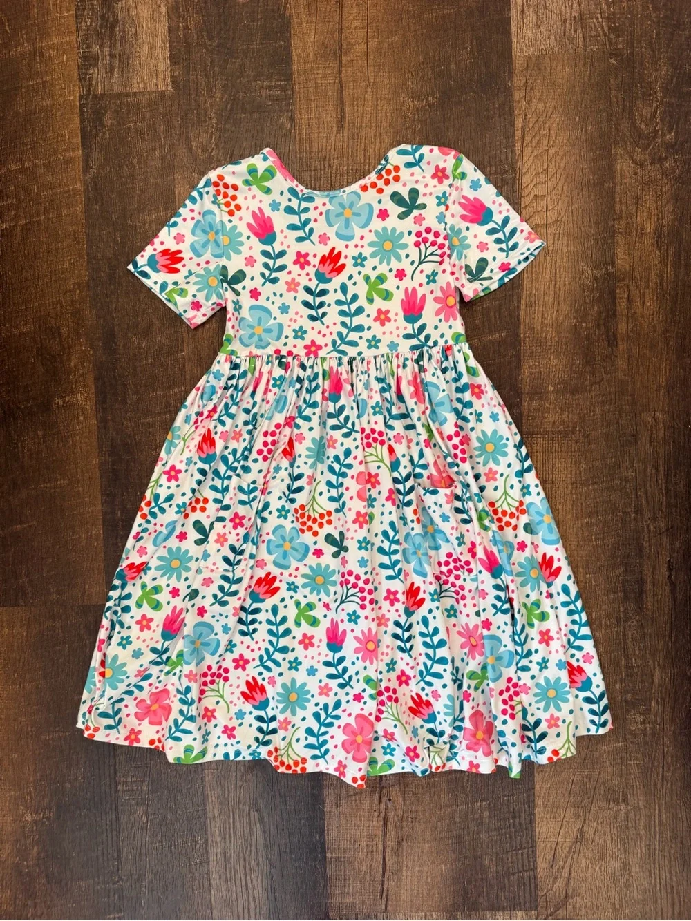Mila & Rose SUNLIT GARDEN S/S POCKET TWIRL DRESS NWOT